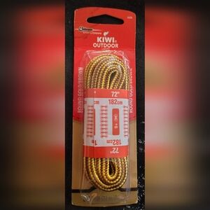 NIP Kiwi Outdoor Round Gold/Brown Shoelaces 72";182cm.